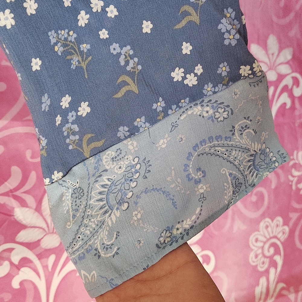NOBO Elegant Blue and Black Patterned Maxi Dress - Picture 3 of 5